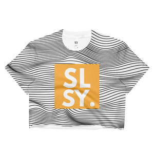 SLSY STRIPES AND LINE CROP TOP